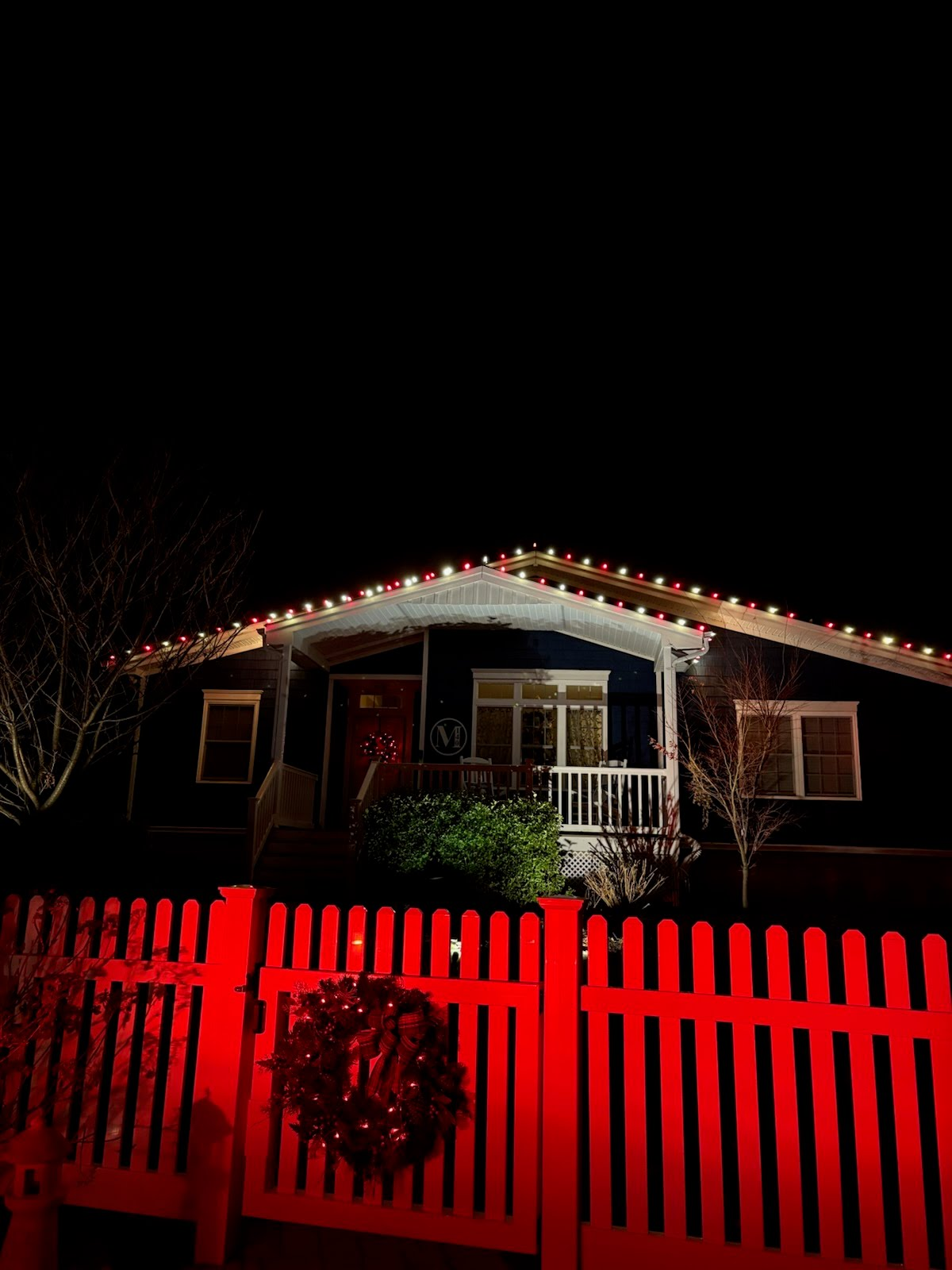 Christmas Light Installation Commack NY planned around porch and columns